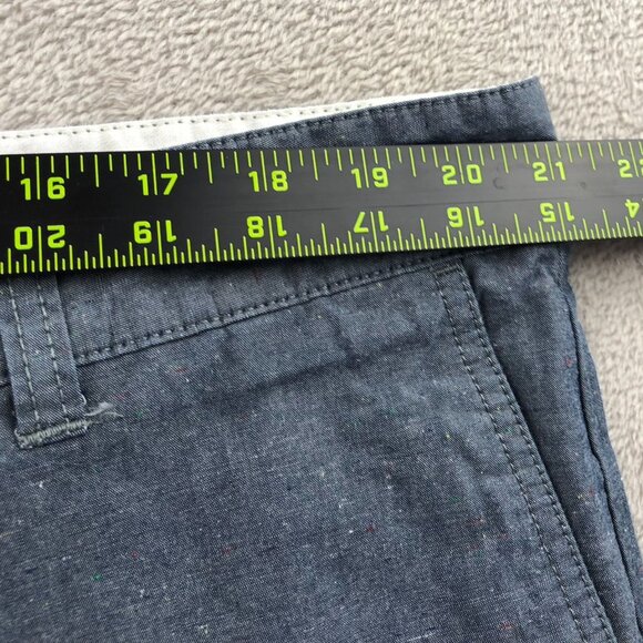 Dockers Mens Shorts Size 42 Chambray Blue Flat Front Chino Casual Gray Classic - Picture 5 of 14